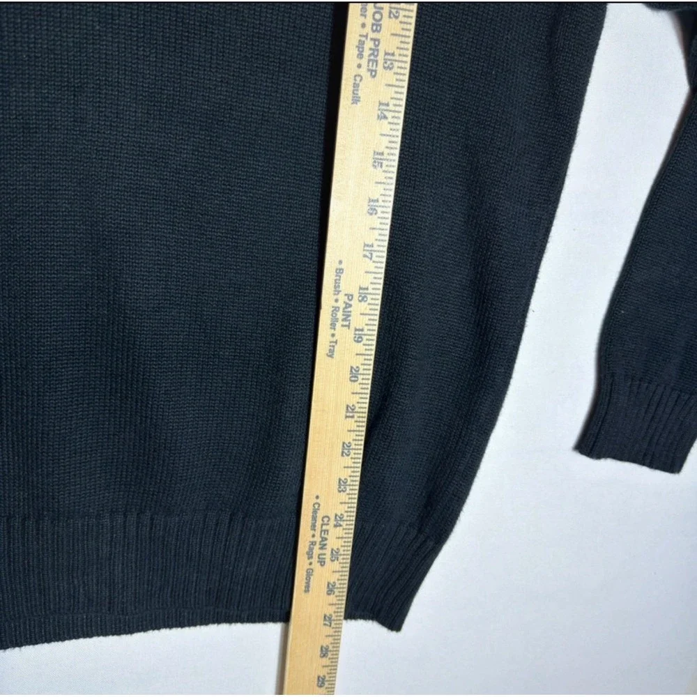 Polo Ralph Lauren‎ Mens XL Black 100% Cotton Quarter Zip Pullover Sweater Pony